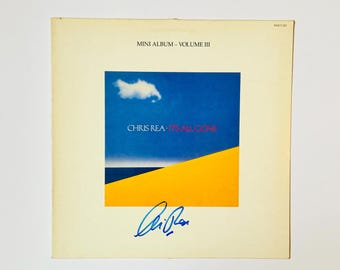 Capa de vinil de Chris Rea autografada com COA