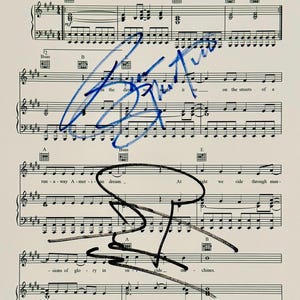 Bruce Springsteen Steven Van Zandt Sheet Music Autographed With COA