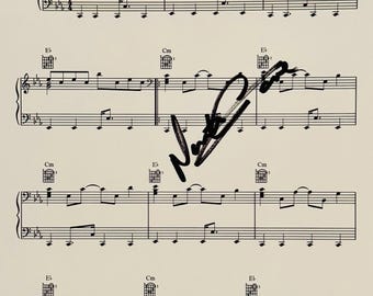 Martin Gore Autographed Sheet Music With COA