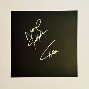 オアシス ノエル・ギャラガー＆リアム・ギャラガー 直筆サイン入り