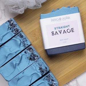 Straight Savage Men&#39;s Soap Bar, Soap For Men, Gifts For Men, Handmade Soap, Soap Bar, Cold Process Soap, Men&#39;s Bar