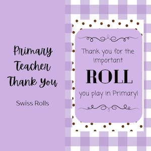 Primary Teacher Thank You (Swiss Rolls)