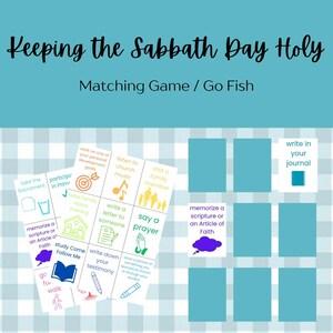 Jeu d'associations Sacrifier le jour du sabbat / Allez pêcher