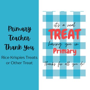 Primary Teacher Thank You (Rice Krispies Treats)