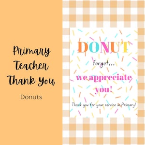 Primary Teacher Thank You (Donuts)