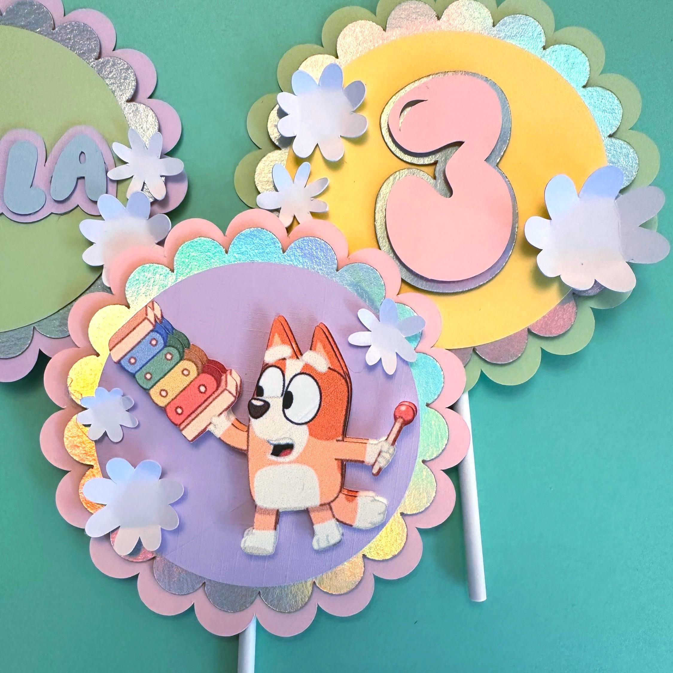 Bluey Themed Cupcake Toppers