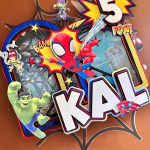Spider 3D Cake Topper Spider Birthday Vistom Cake Topper, Shaker with Lights