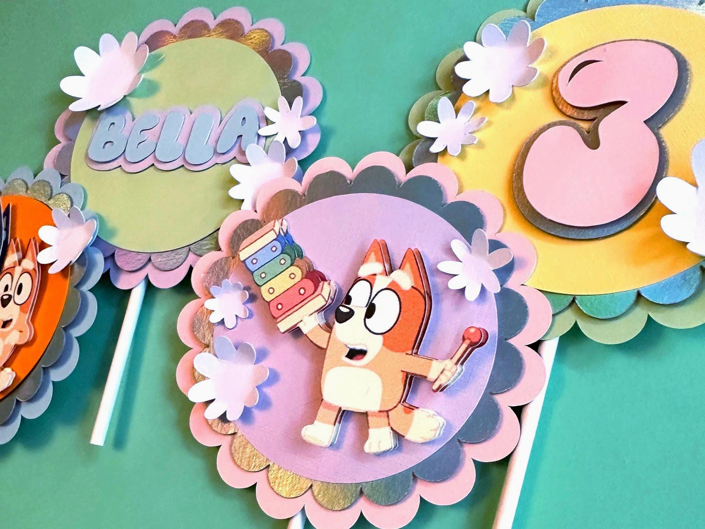 Bluey Themed Cupcake Toppers