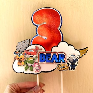 Super cake topper, Wings themed Birthday Cake Topper