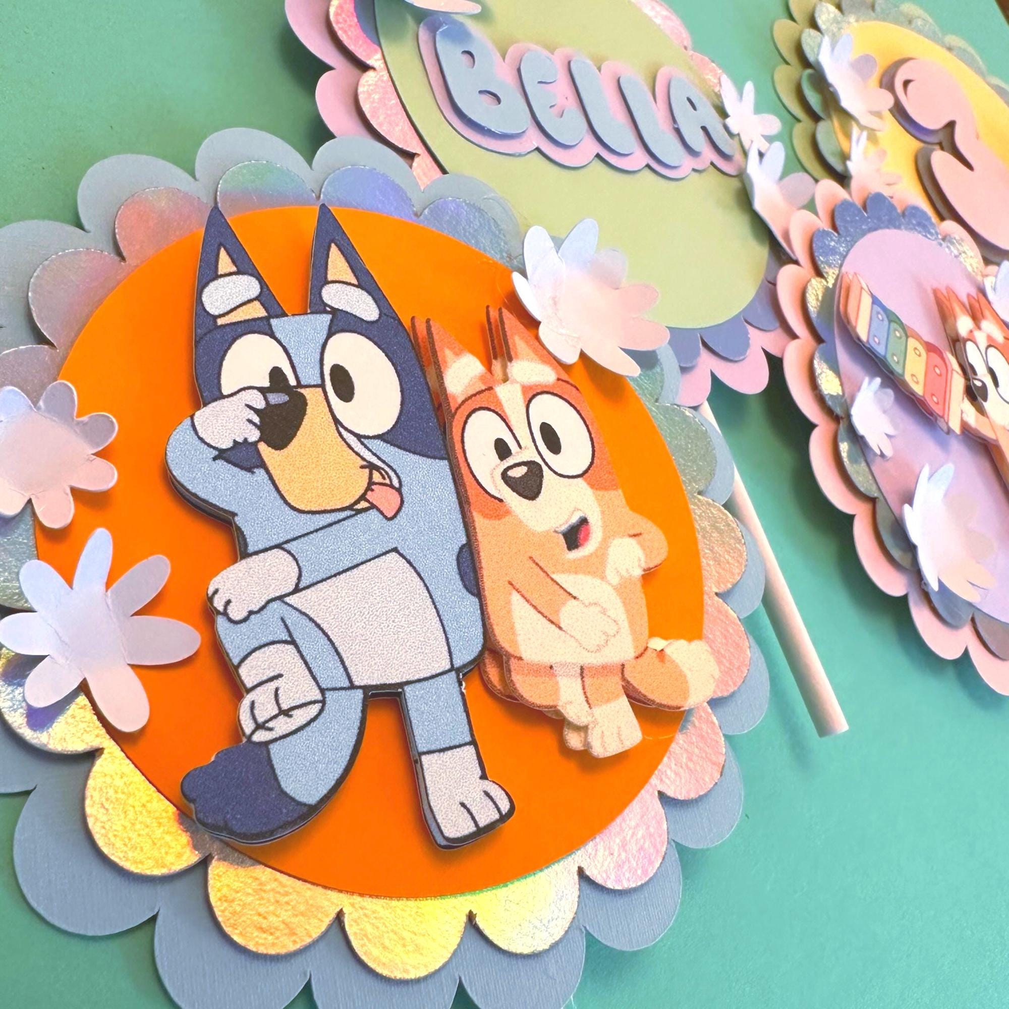 Bluey Themed Cupcake Toppers