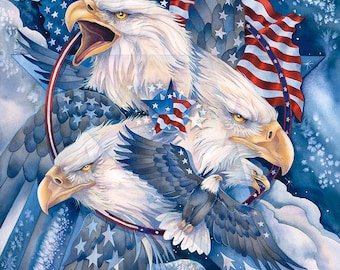Patriotic Cotton Quilting Fabrics- USA Patriotic Cotton Fabric Sold by the Yard