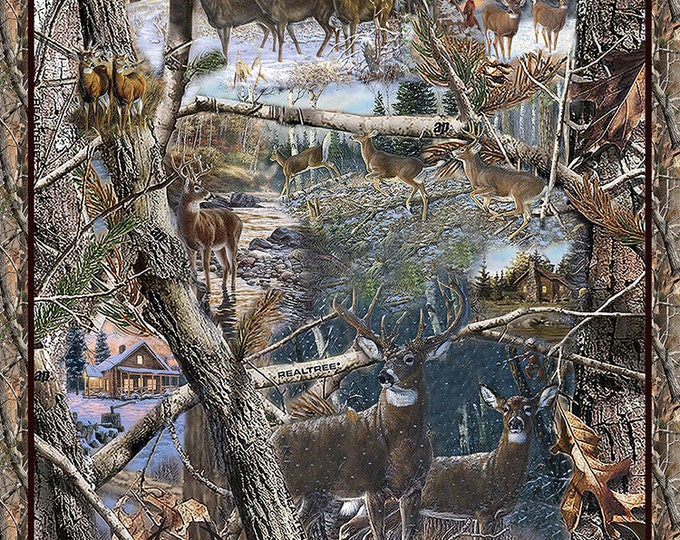 Realtree Extra Pattern Official Licensed Realtree Winter Panel Cotton Quilting Fabrics ...
