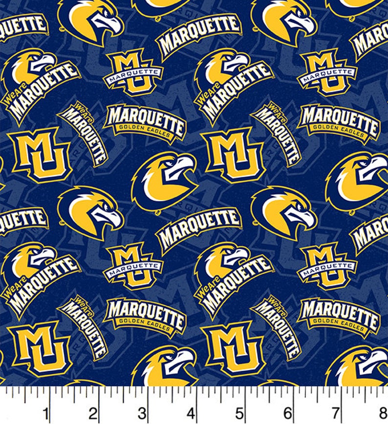 Official Licensed Marquette University Cotton Quilting Fabrics ...