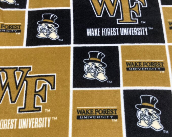 Official Licensed Wake Forest University Fleece Fabric- Wake Forest ...