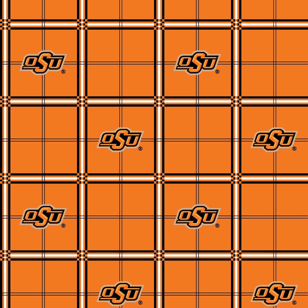 Official Licensed Oklahoma State University Cotton Flannel Fabric