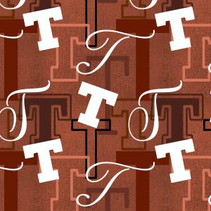 Official Licensed University of Texas Cotton Quilting Fabrics-Texas Longhorns Letters Cotton Fabric Sold by the Yard