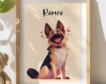 Hunde Portrait: Haustier Illustration, Hunde Illustration, Portrait Portrait, Hundezeichnung, Hunde Illustration, Portrait Idee, Tier Illustration)