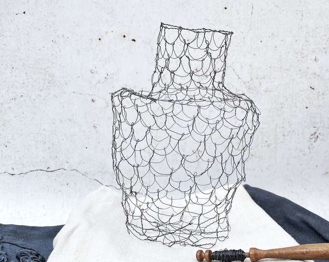 Wire pot, handmade in France, unique piece