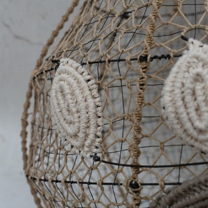 vase bottle wire and lace, wire sculpture, wabi sabi decoration image 4