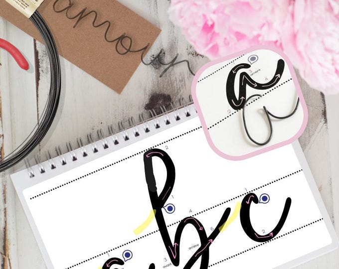 Wire lettering template. Beginner wire alphabet tutorial. Wire PDF printable. full lowercase alphabet. Wire jewelry lettering