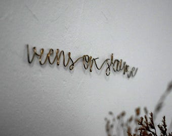 Wire message, quote, wire love message, Handmade in France