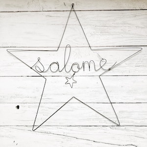 Wire star with a name