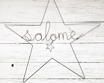 Wire star with a name