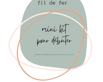 mini Kit créatif, kit fil de fer pour débuter, assortiment de fil de fer,  DIY Fil de fer. En français.