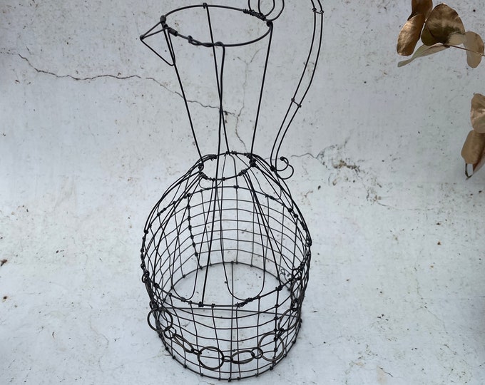 Wire vase, wabi sabi decoration