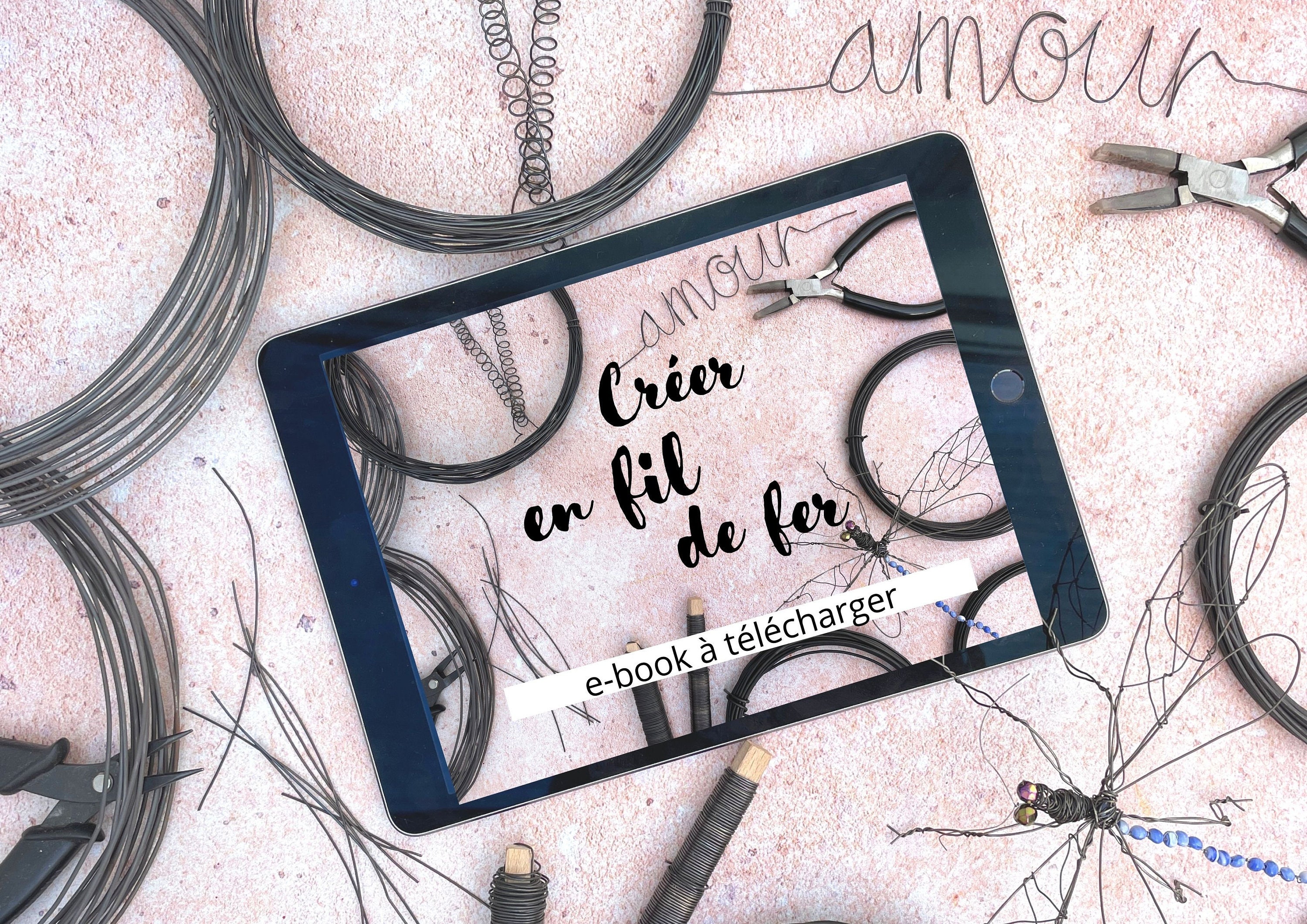 fil de fer recuit,wire,filde fer, file fer noir, wire diy,fil de fer tuto