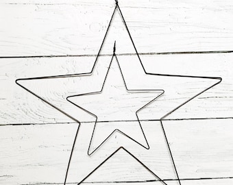 Wire star in annealed wire. Handmade in France
