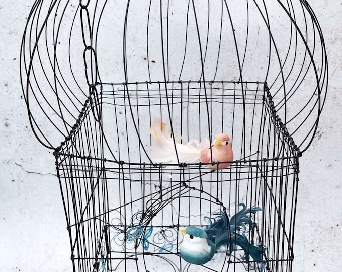 Cage en fil de fer, Sculpture en fil de fer, Pièce unique, fait main par claire ROUGERIE