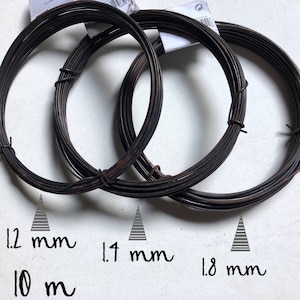 Filo di ferro ricotto, Ø 1,2, Ø 1,4, Ø 1,8 mm/confezione piccola (6 o 10 metri).  Filo ricotto nero QUALITÀ SUPERIORE.