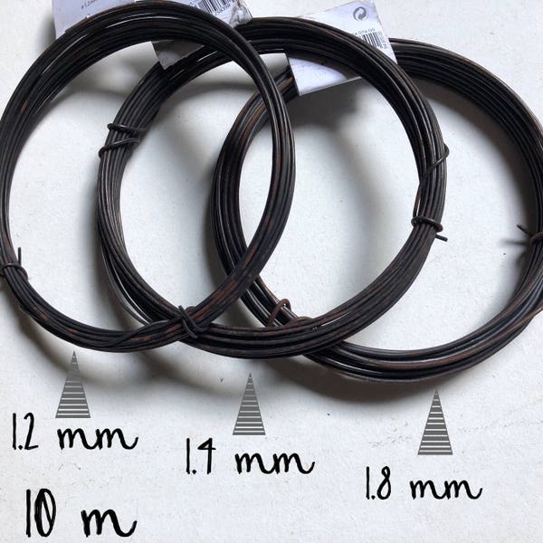 Annealed wire, black wire, steel wire  1.2 mm / 1.4 mm / 1.8 mm (ga 16 / 15/ 13 ) - Roll of  10 meters ( 32.8 ft), BEST QUALITY