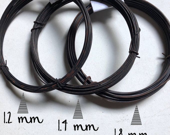 Annealed wire, black wire, steel wire  1.2 mm / 1.4 mm / 1.8 mm (ga 16 / 15/ 13 ) - Roll of  10 meters ( 32.8 ft), BEST QUALITY