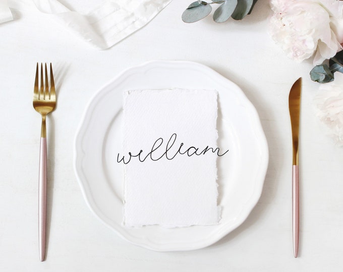 Custom Wire name Place Setting Wedding Favor Card Calligraphie Tag Word  Table Decor  Rustic Chic Boho Bespoke Personalized