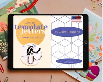 ebook Writing with wire, for lettering, decoration, jewelry. Complete alphabet in lowercase, PDF to download in English