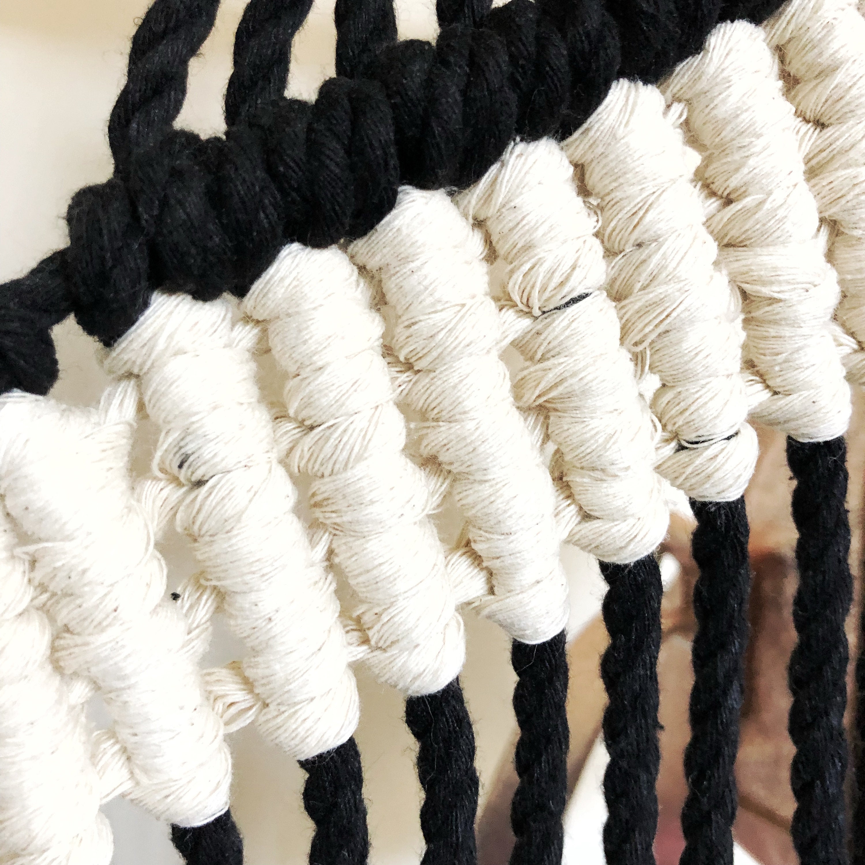Macrame cotton string, 98 ft (30 m), 3,5 mm, macrame cotton, natural