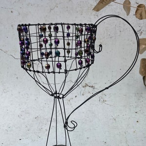 Chalice, wire altar goblet, wire sculpture.