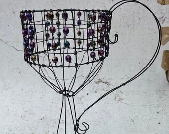 Chalice, wire altar goblet, wire sculpture.