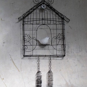 Wire art wire sculpture, wire cuckoo, handmade in france Made to order image 1