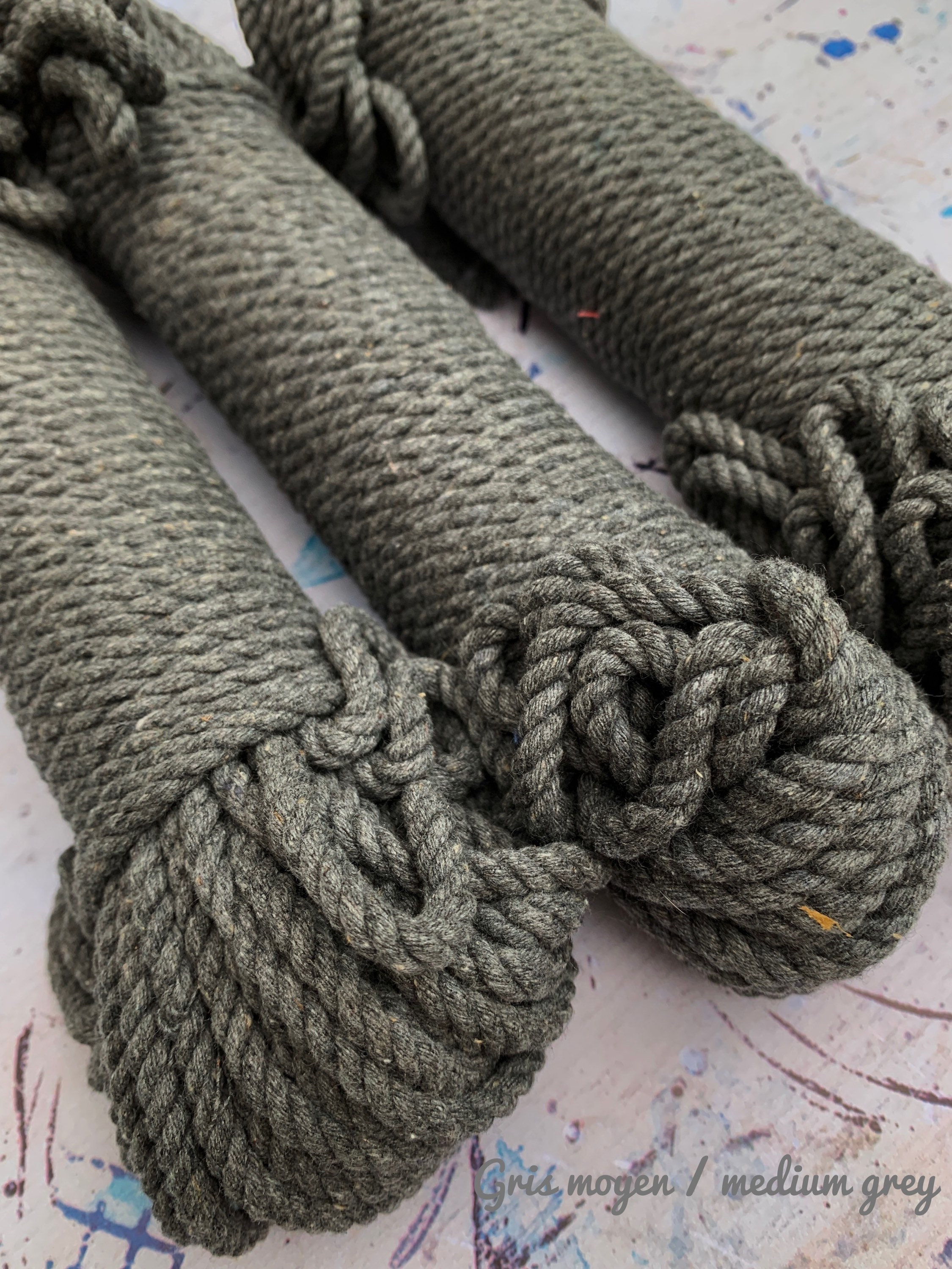 Macrame cord 5 mm / 100 feet / Twisted cotton rope / 3 Ply / macrame