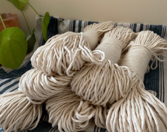 Macrame cotton string, 164 ft (50 m),  2 mm, macrame cotton, natural raw single twist 2 mm, cotton rope, single twist