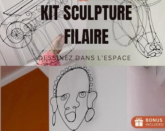 Wire Sculpture Kit for Beginners - Transform a simple piece of wire into a work of art. Draw in space with wire.