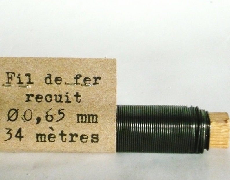 Fil de fer recuit 0.65 mm gauge 22 34 m / fil de fer de fleuriste / Fil de fer art floral / fil de fer image 3