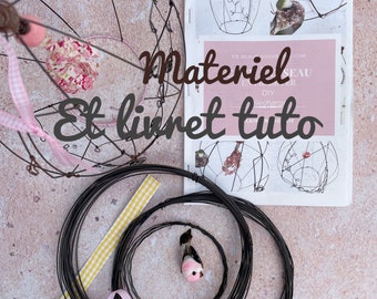 kit pour créer cage à oiseau, MATERIEL et LIVRET IMPRIMÉ,  kit fil de fer