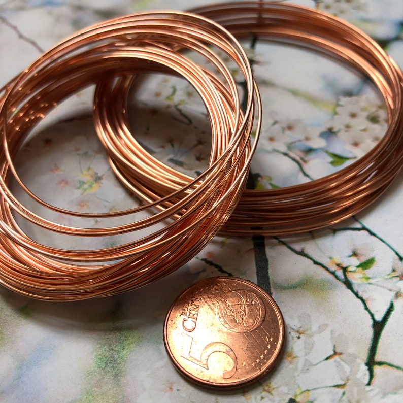 Fil De Cuivre 1 Mm De Diamètre - Rouleau De 4 Mètres, Pour Bricolage, Bijoux, Déco, Art Floral