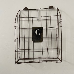 Wire wall basket, wire storage, hand made in France