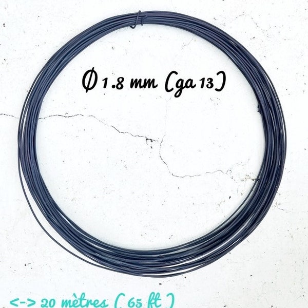 Black annealed iron wire / Thick iron wire gauge 13 / Decorative iron wire / 1.8 mm iron wire