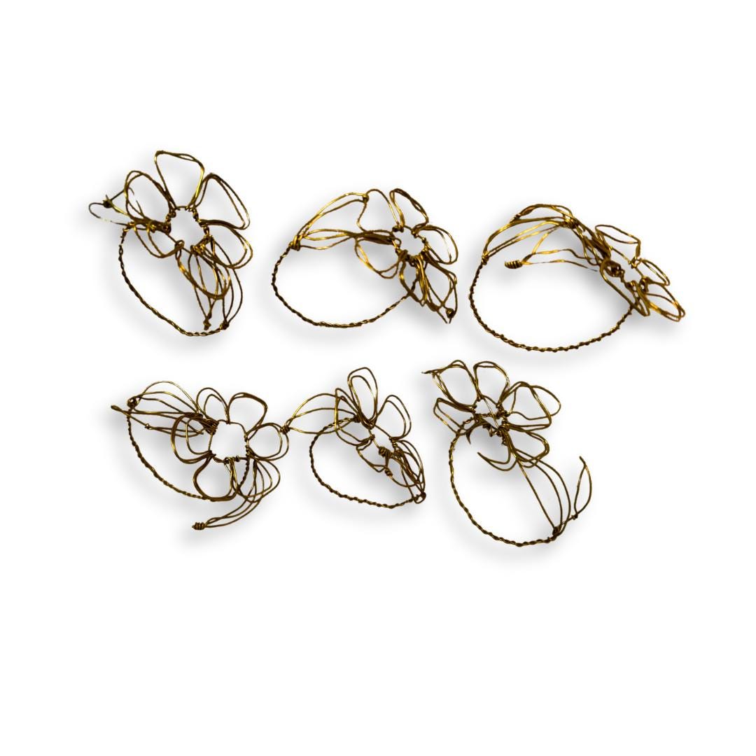 南仏　プロヴァンス製　ハンドメイド　ナプキンリング　6個セット　鉄に着色 フランスで手作りされた真鍮製のナプキンリング 6 個セット。 - Etsy 日本